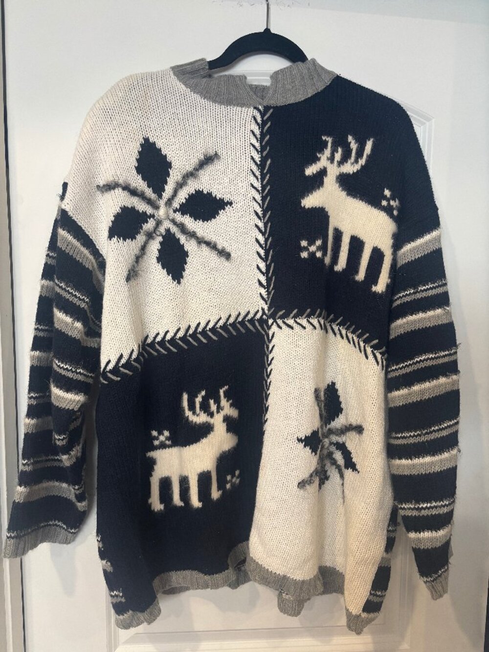 NWT Vintage 90s Venezia Jeans Lane Bryant Reindeer Sweater Size 22/24
